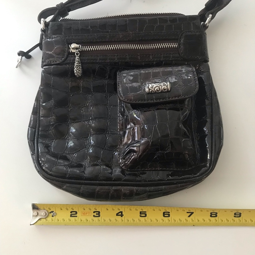 Brighton Crocodile Embossed Patent Leather Crossbody Bag - Picture 6 of 12
